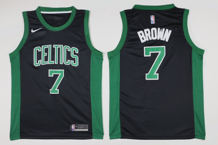 Men Boston Celtics 7 Brown Black Game Nike NBA Jerseys